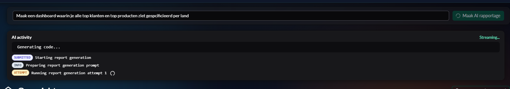AI genereert automatisch dashboards en rapportages